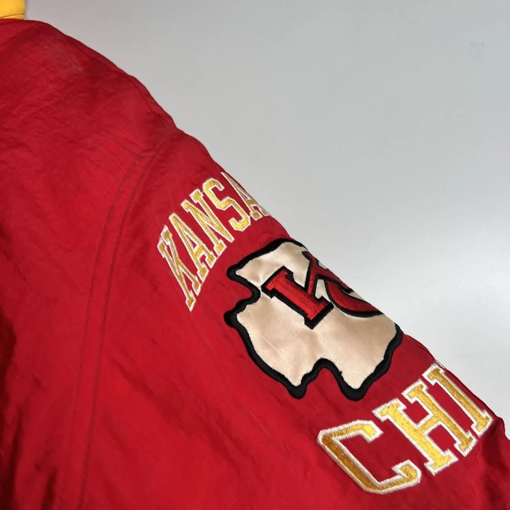Vintage Kansas City Chiefs Starter NFL Pro Line Puffer Jacket Red Mens XL Hooded